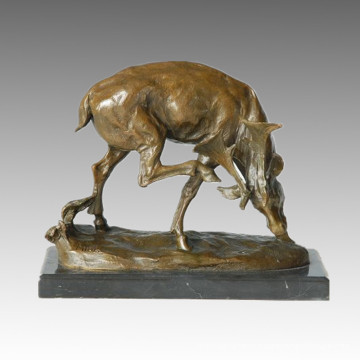 Statue de cerf animal sculpture en bronze de caribou, Milo Tpal-131